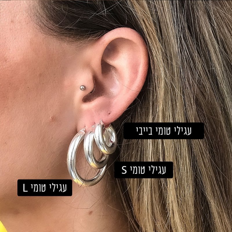 עגילי חישוק טומי